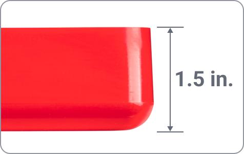 The organizer tray is 1.5 inches tall