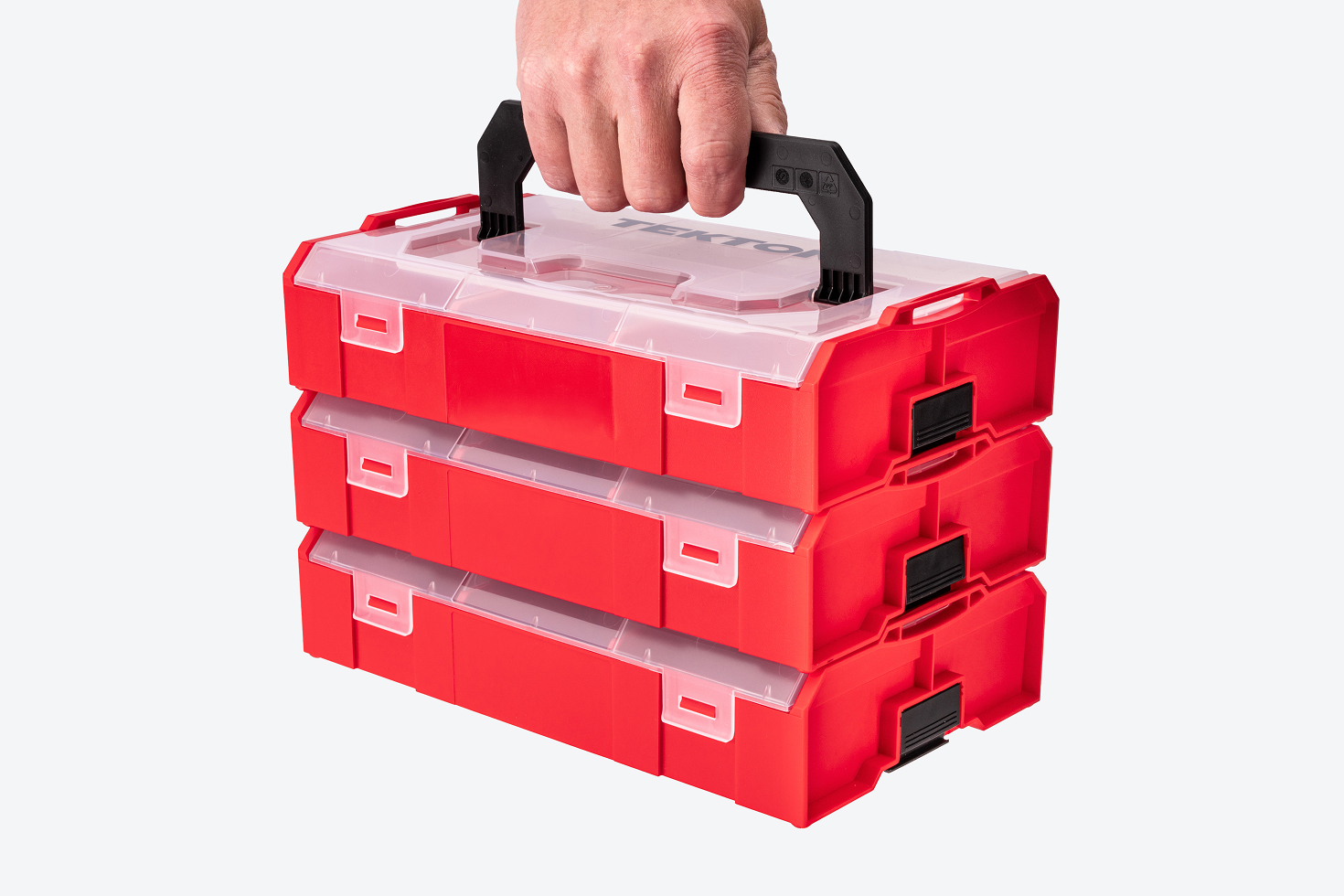 Red Mini Stacking Tool Box Set, 3-Piece | TEKTON