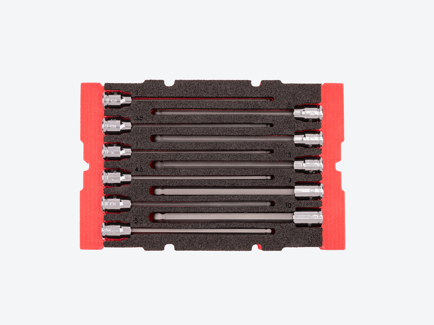 3/8 Inch Drive Long Ball End Bit Socket Set in Foam (mm) | TEKTON