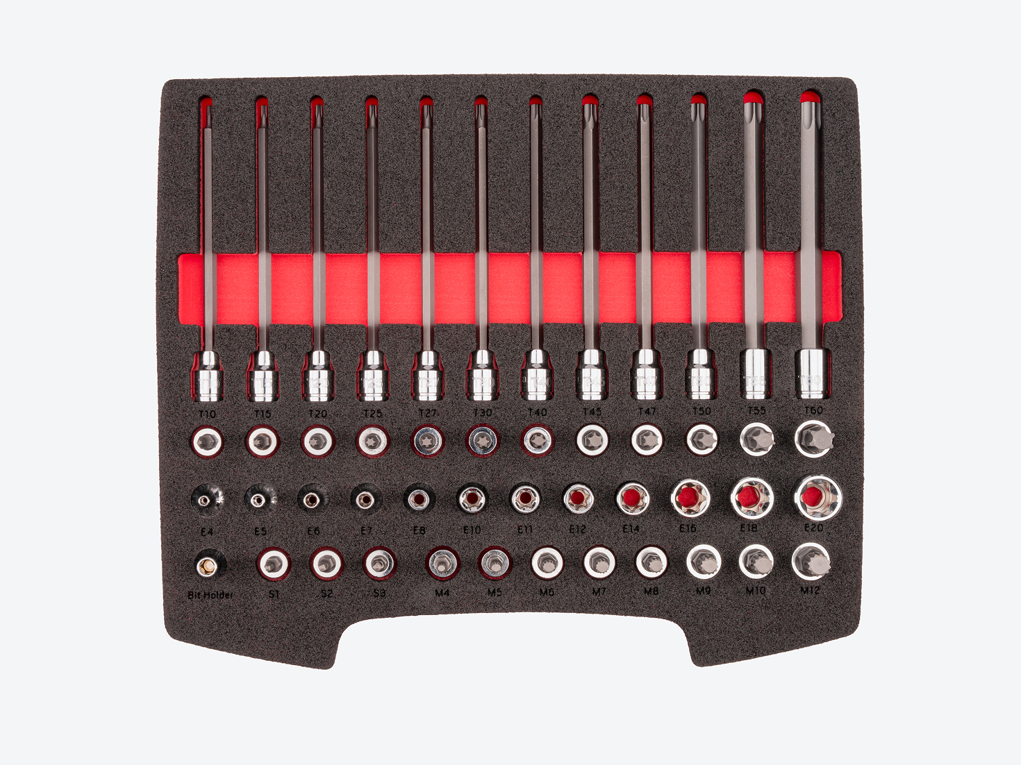3/8 Inch Drive Bit Socket Set with Drawer and Foam (48-Piece) | TEKTON