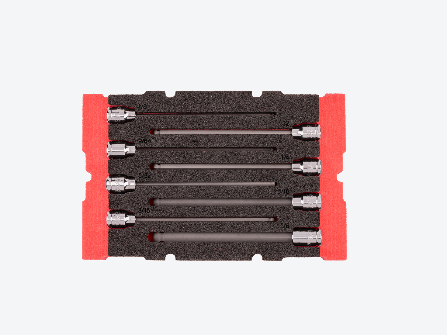 3/8 Inch Drive Long Ball End Bit Socket Set in Foam (in.) | TEKTON
