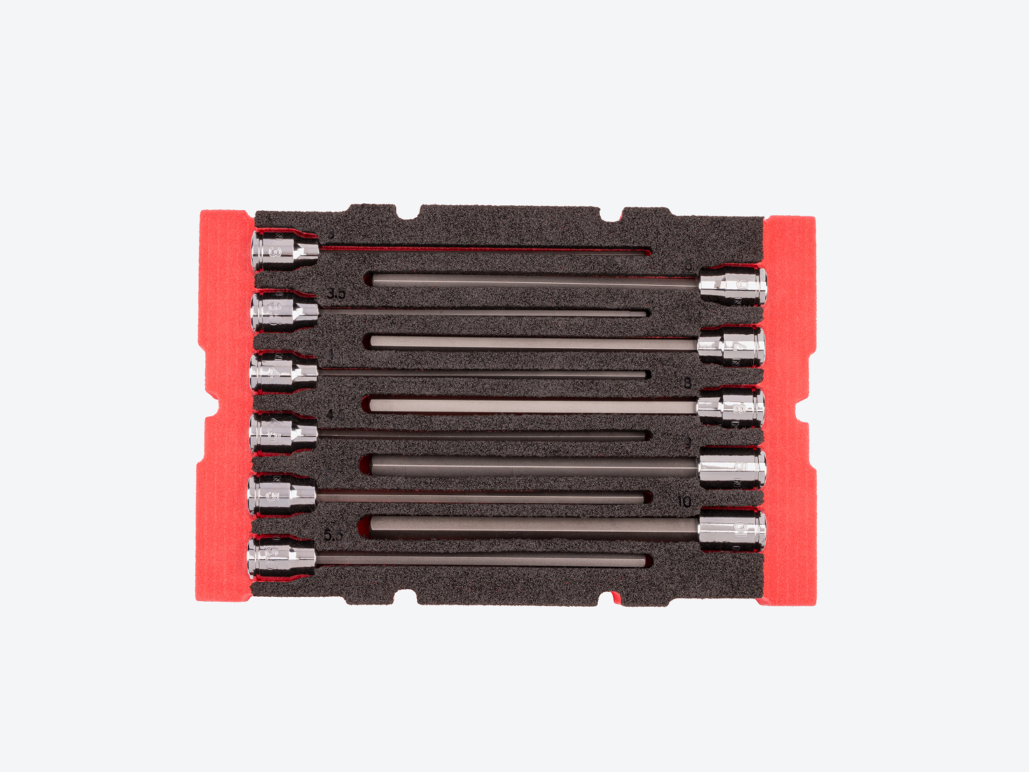 3/8 Inch Drive Long Hex Bit Socket Set in Mini Tool Box (mm) | TEKTON