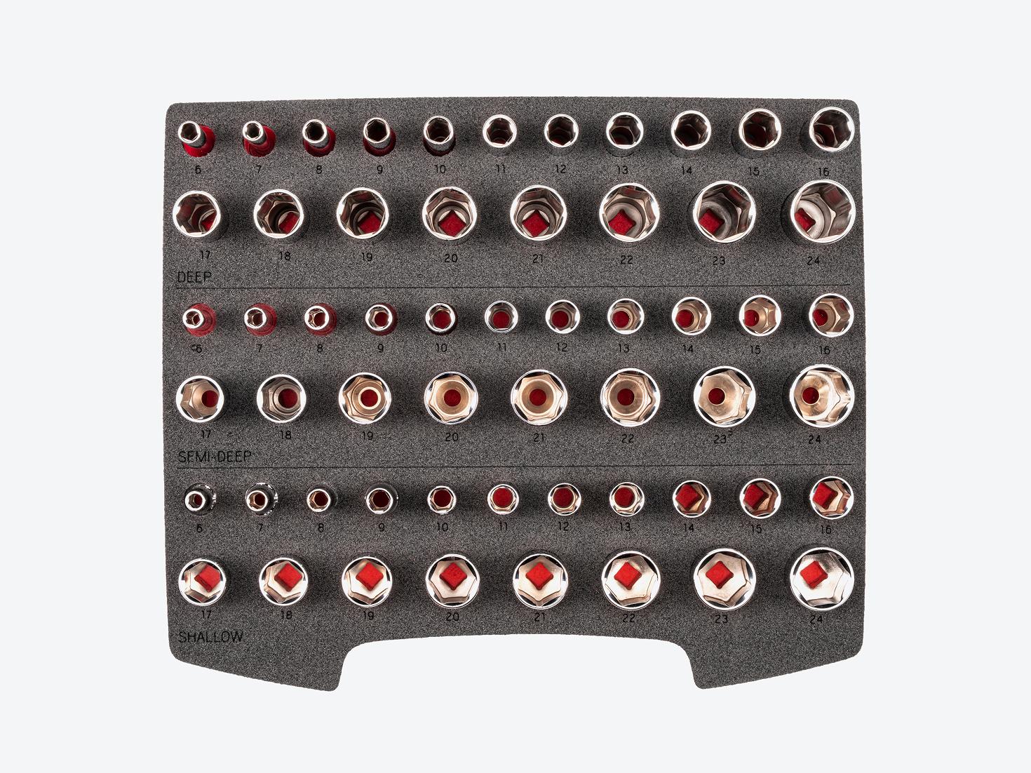 Tekton socket set #SHD91700 in foam