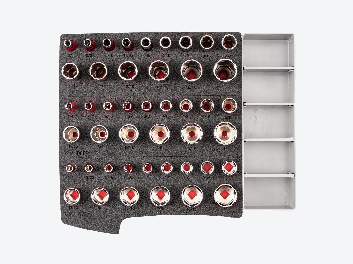 Tekton socket set #SHD91701 in foam