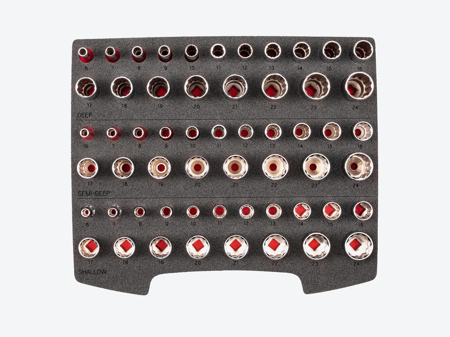 Tekton socket set #SHD91702 in foam