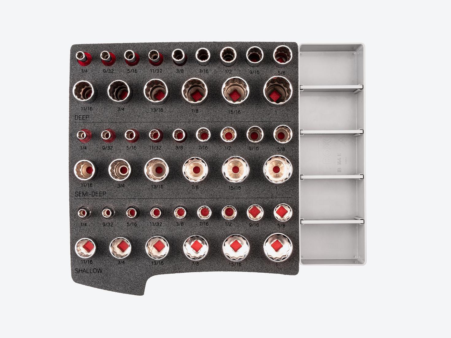 Tekton socket set #SHD91703 in foam