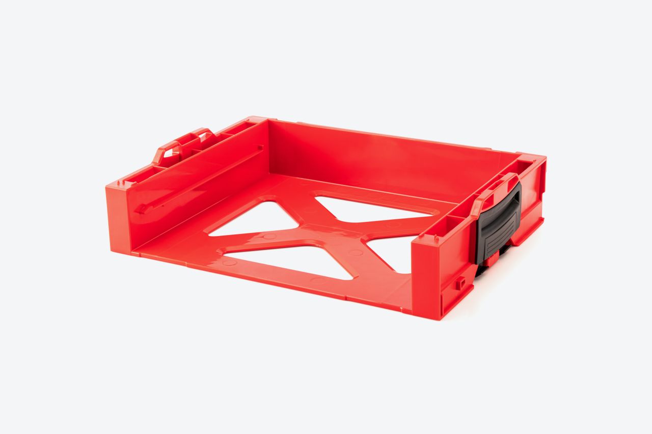 Lidded Drawer and 14-Piece Organizer Bin Set in Stacking Rack | TEKTON