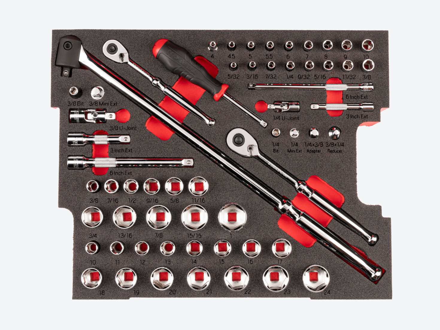 105-Piece 1/4, 3/8 Inch Drive Socket Set With L-BOXX | TEKTON