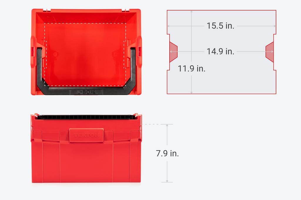 Stacking Deep Open Tote (LT-BOXX 3) | TEKTON
