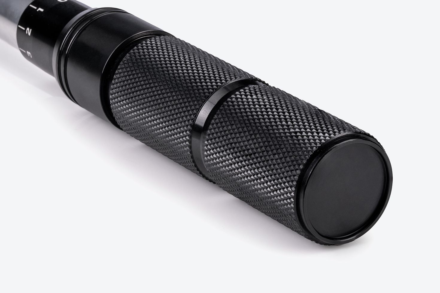 Close-up view of a Tekton micrometer torque wrench handle