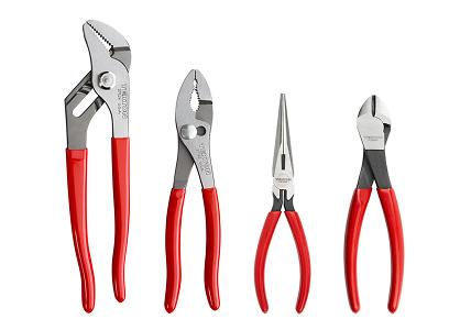 Red-handled Tekton pliers set