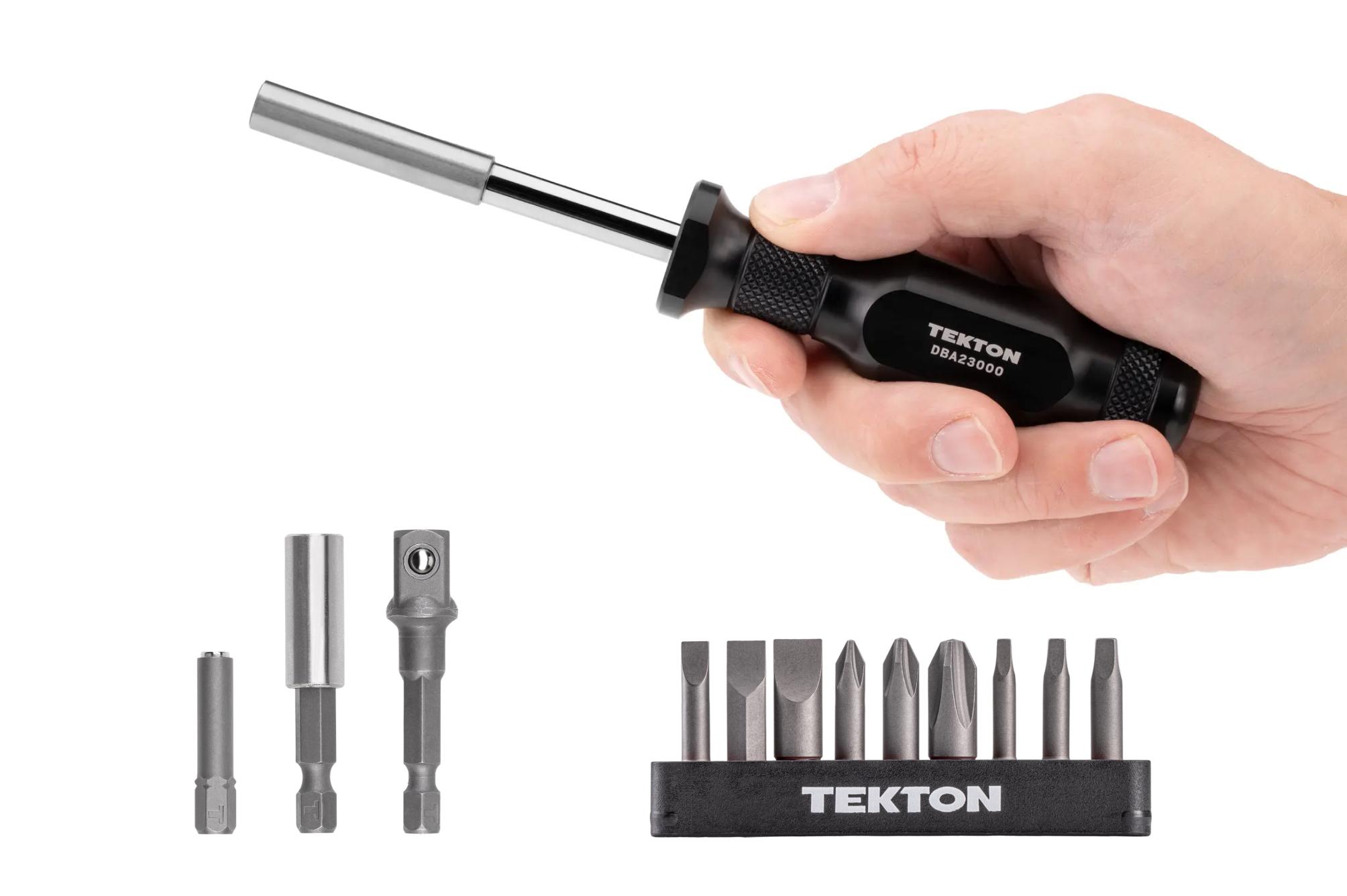 Tekton bit rail, bit accessories, and bit driver