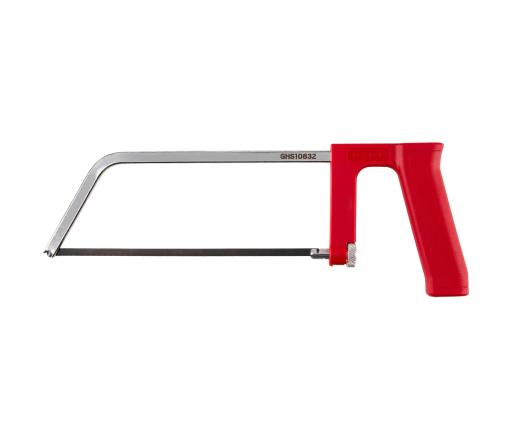 A red handled Tekton compact hacksaw