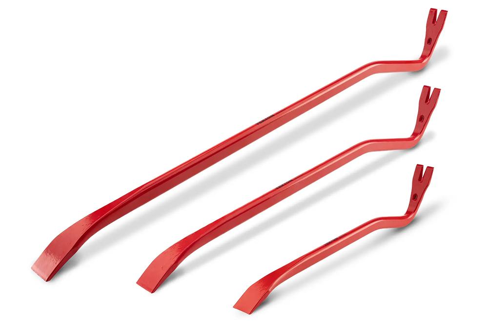 Three Tekton wrecking pry bars