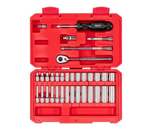  A red Tekton socket set