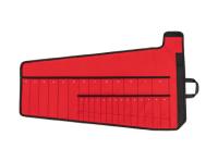A red Tekton wrench roll