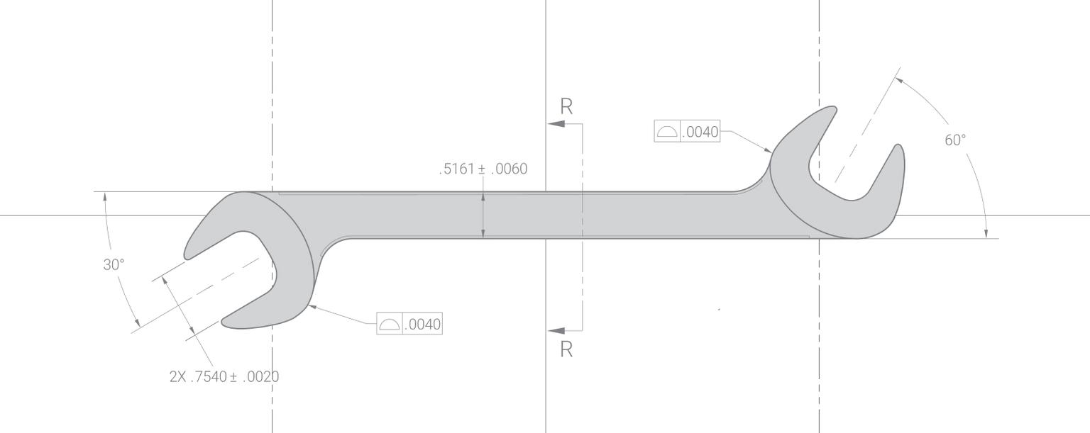 Tekton angle wrench CAD drawing