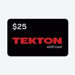 Tekton black $25 gift card