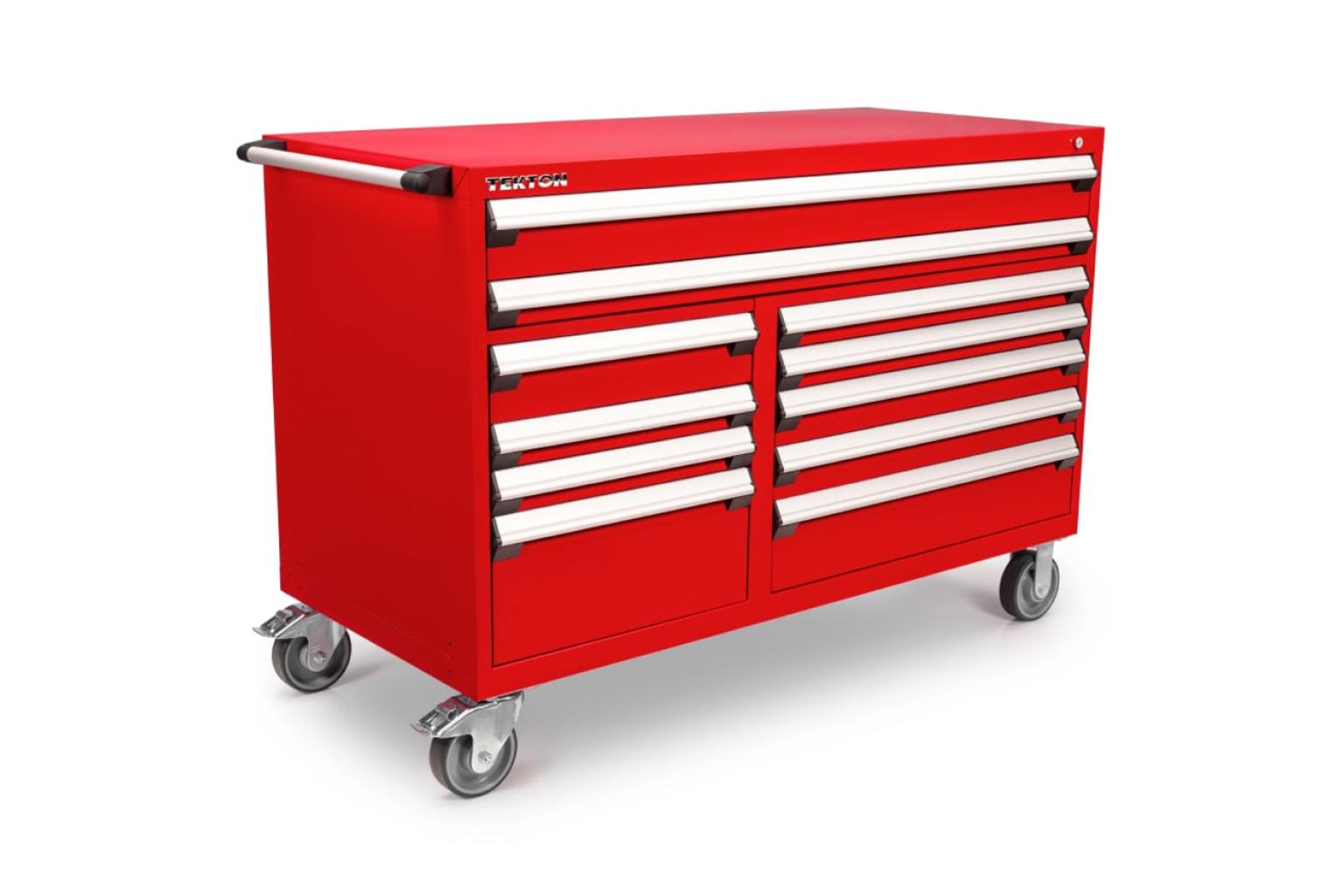 TEKTON 11-Drawer 40/60 Split Bank Tool Cabinet (Red)