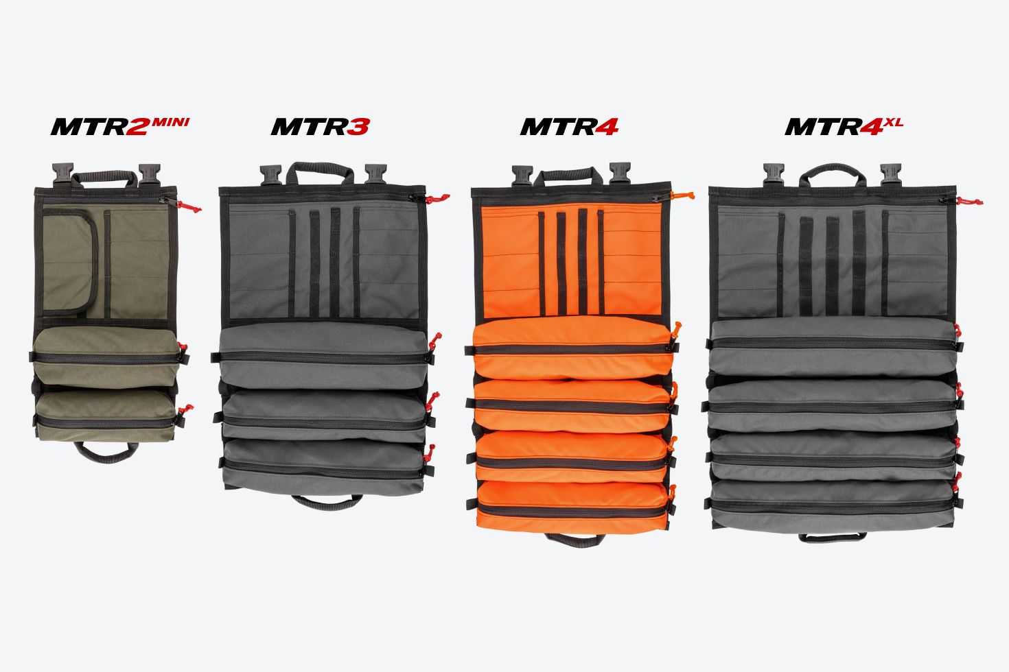 Tekton MTR2 Mini, MTR3, MTR4, and MTR4 XL tool rolls.