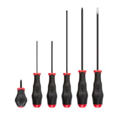 Tekton high-torque handle screwdriver set with stubby, 4-inch, and 8-inch blade lengths