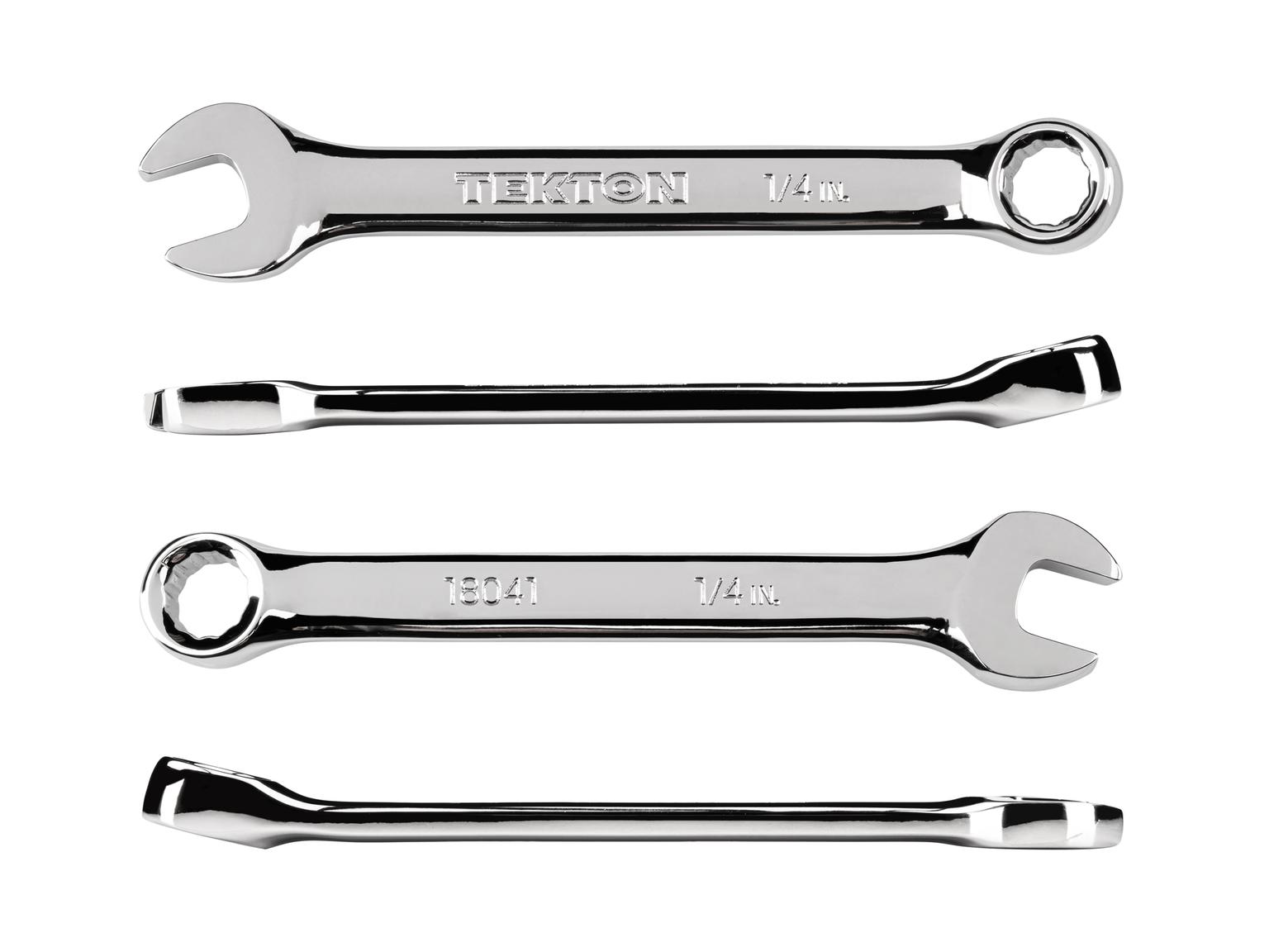 TEKTON 18041-T 1/4 Inch Stubby Combination Wrench