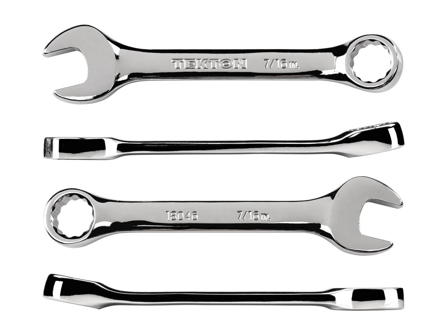 TEKTON 18046-T 7/16 Inch Stubby Combination Wrench