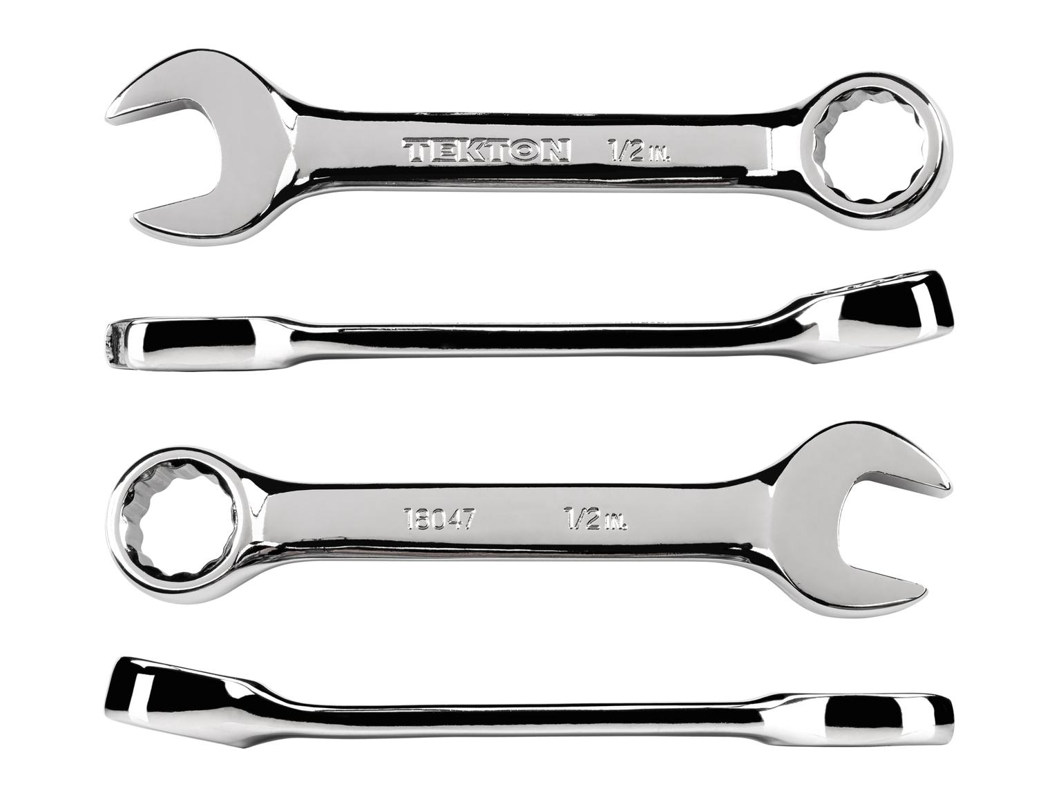 TEKTON 18047-T 1/2 Inch Stubby Combination Wrench