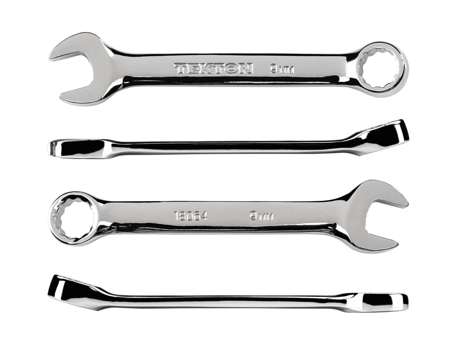 TEKTON 18064-T 9 mm Stubby Combination Wrench