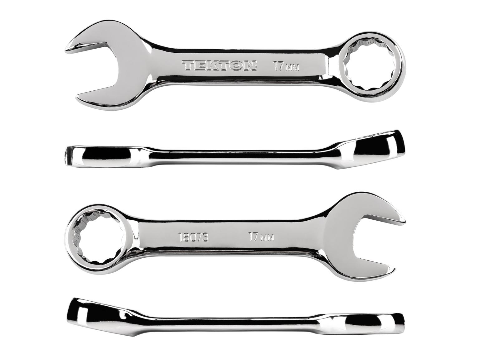TEKTON 18073-T 17 mm Stubby Combination Wrench