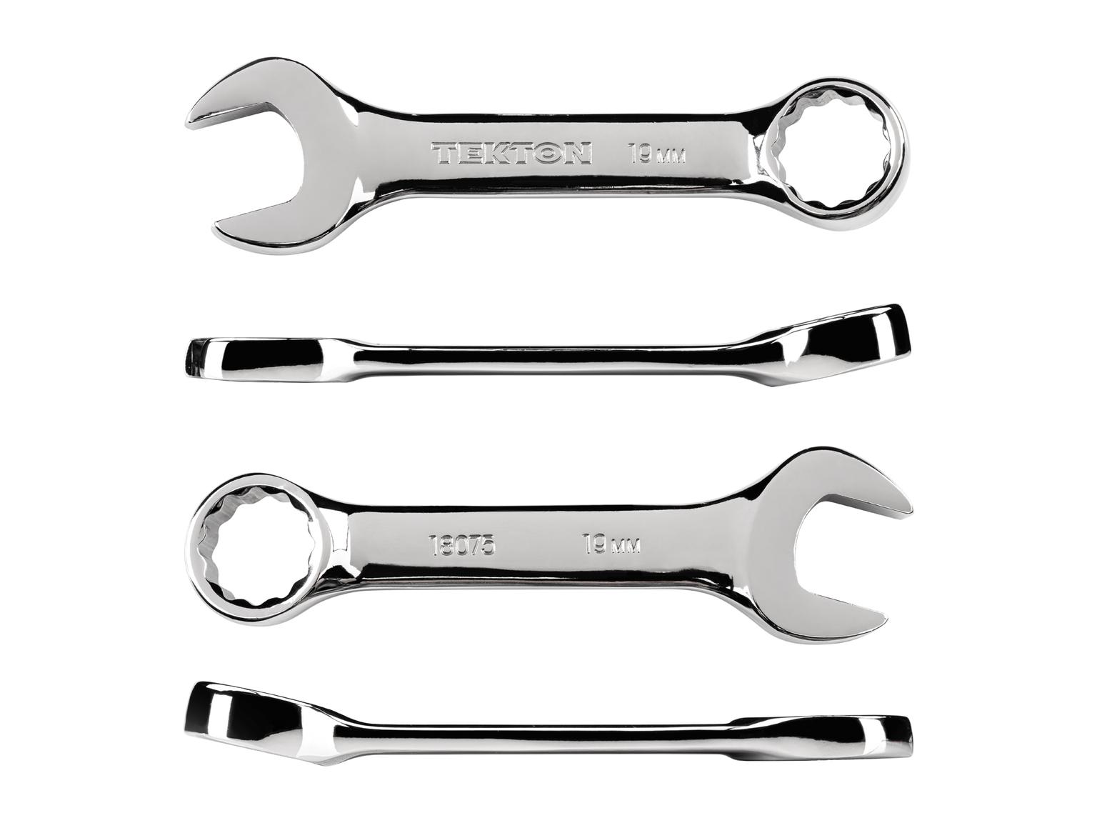 TEKTON 18075-T 19 mm Stubby Combination Wrench
