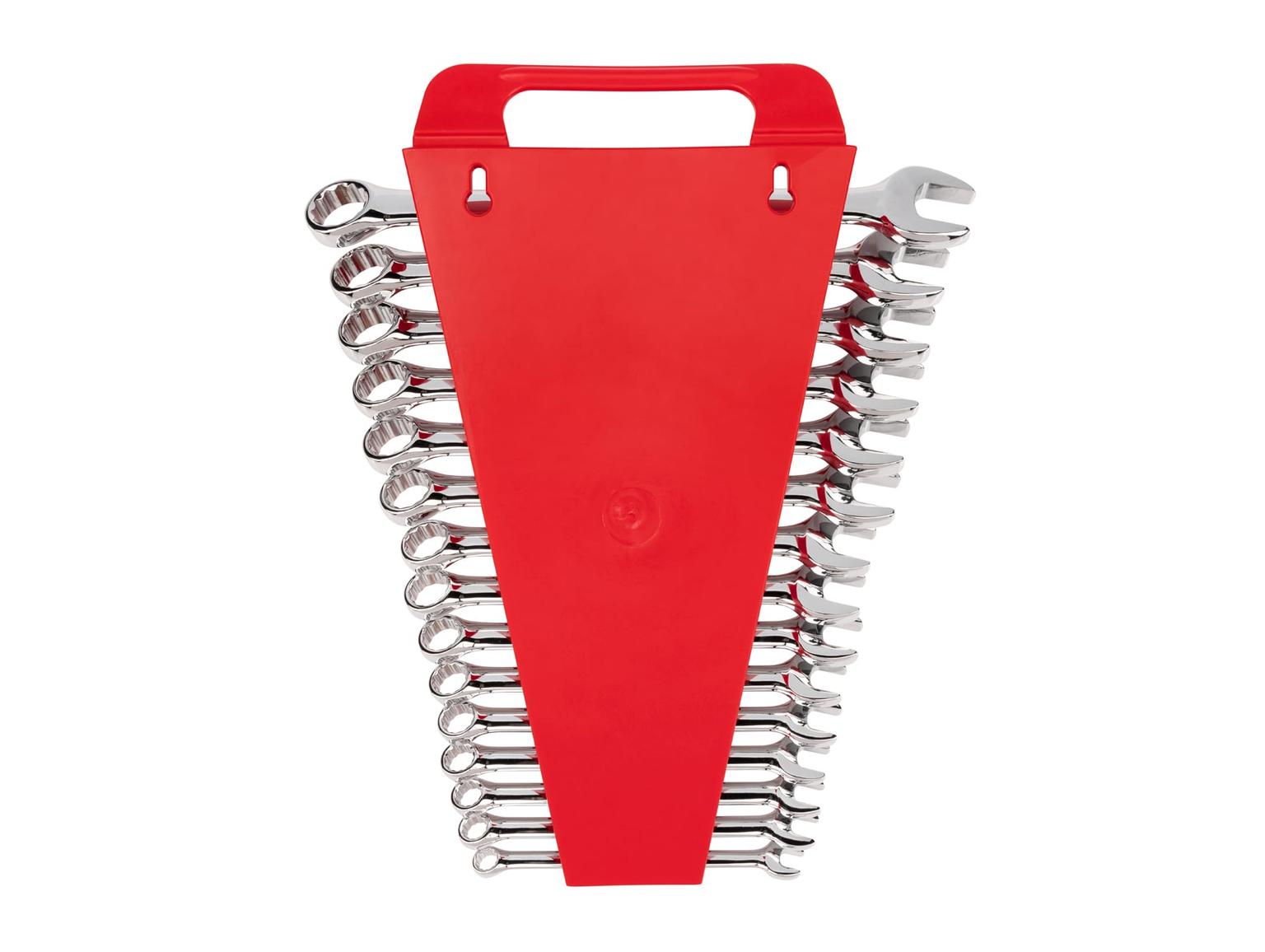 TEKTON 18792-T Combination Wrench Set with Holder, 15-Piece (8 - 22 mm)