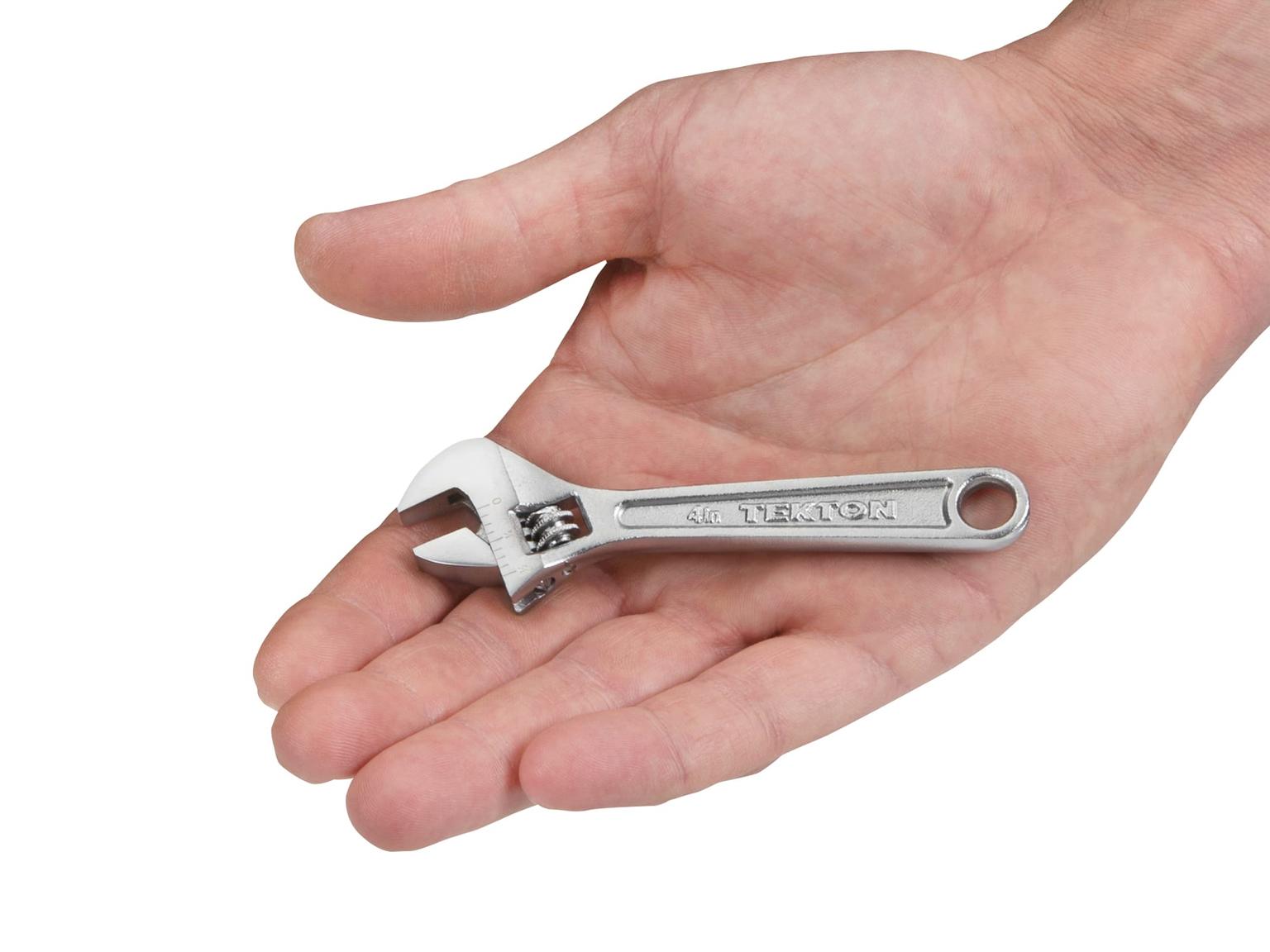 TEKTON 23001 4 Inch Adjustable Wrench