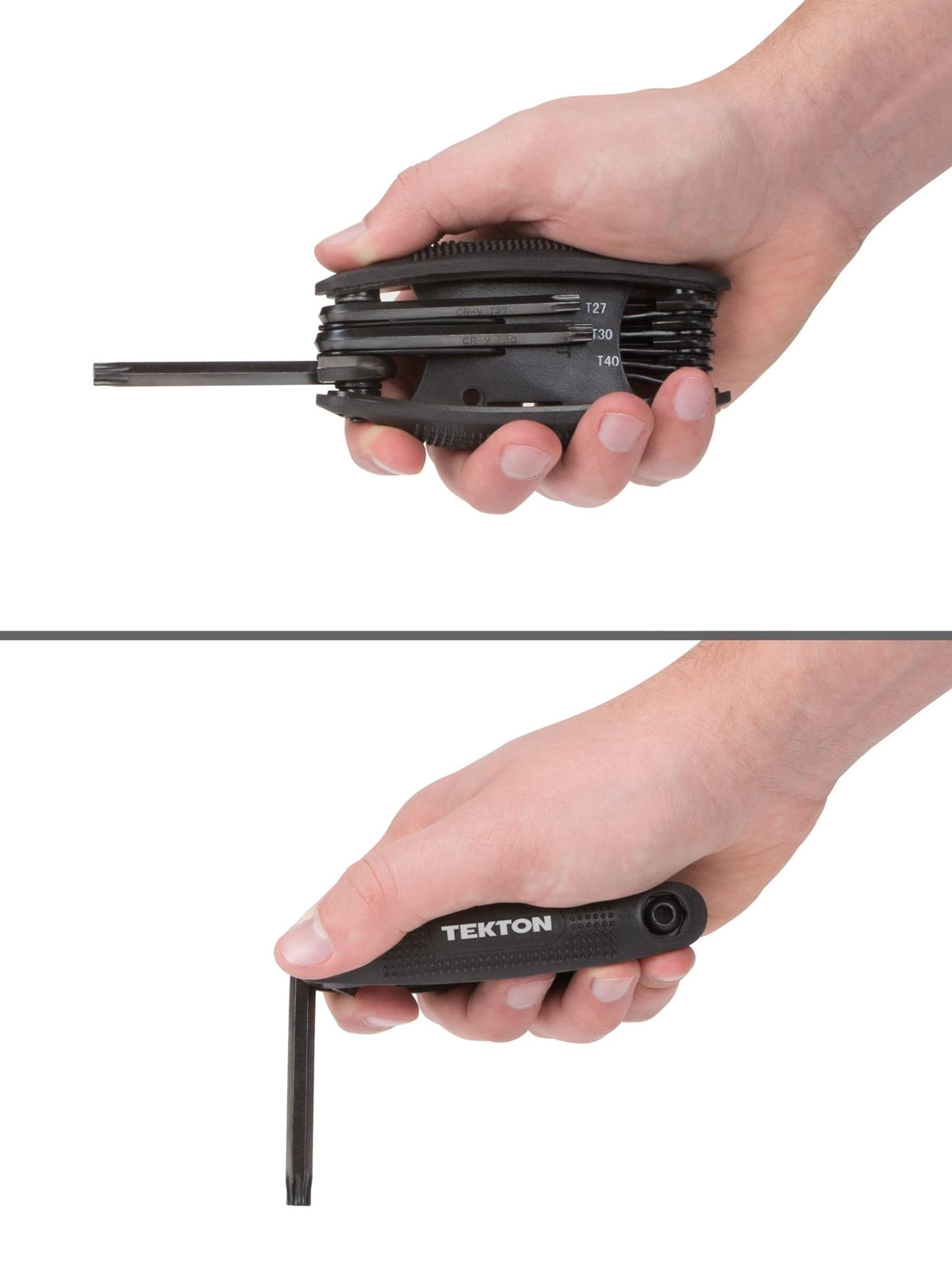 TEKTON 25192 Folding Star Key Wrench Set, 8-Piece (T9-T40)