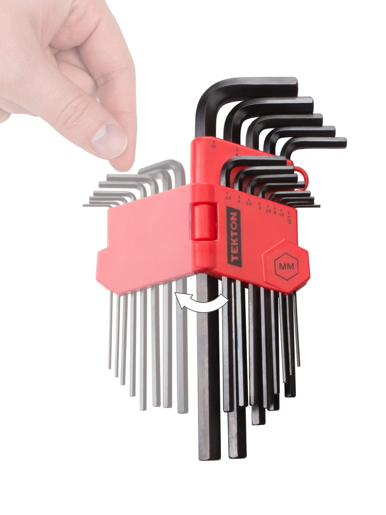 TEKTON 25242 Hex Key Wrench Set, 13-Piece (1.27-10 mm)