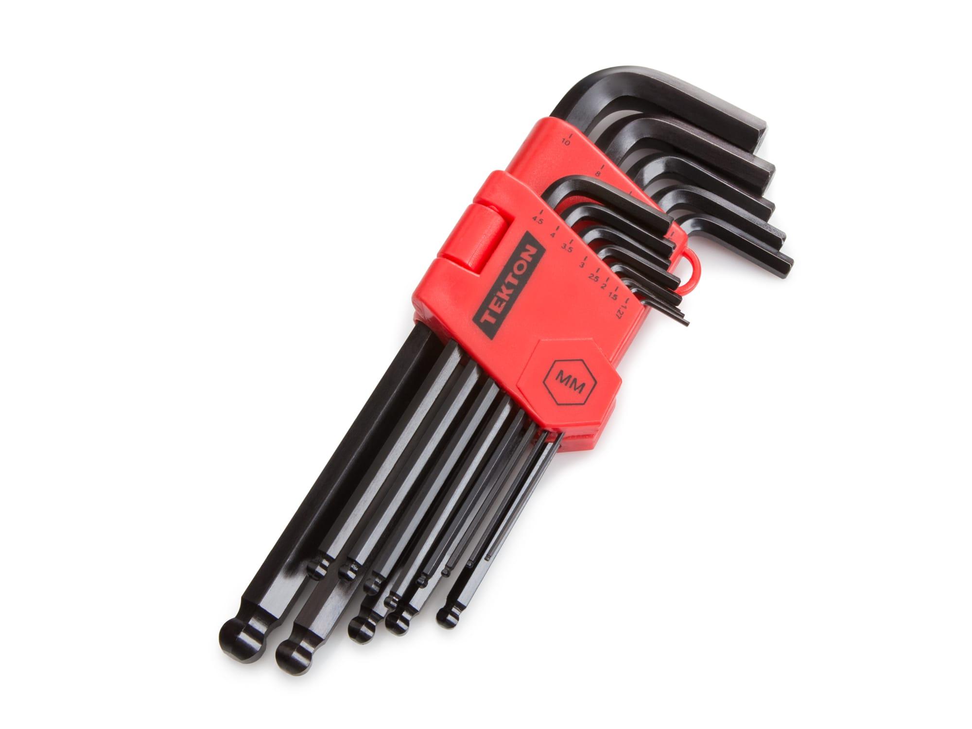 TEKTON 25272 Ball End Hex Key Wrench Set, 13-Piece (1.27-10 mm)