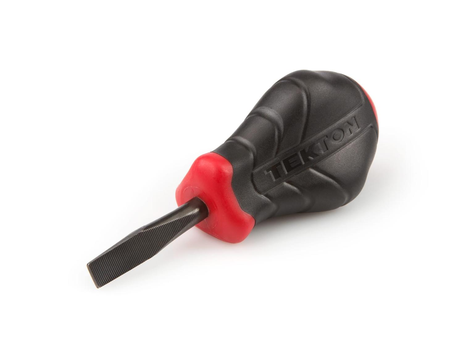 TEKTON 26621-T 1/4 Inch Slotted x 1-1/2 Inch Stubby Screwdriver