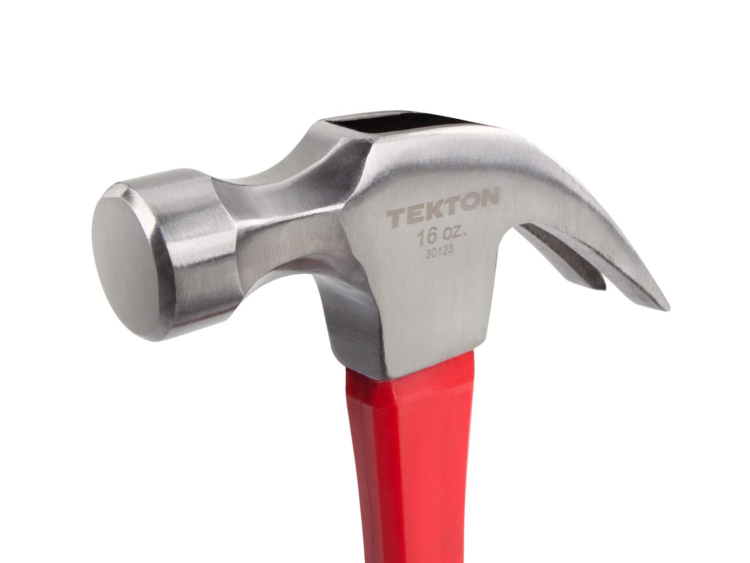 TEKTON 30123 16 oz. Jacketed Fiberglass Claw Hammer