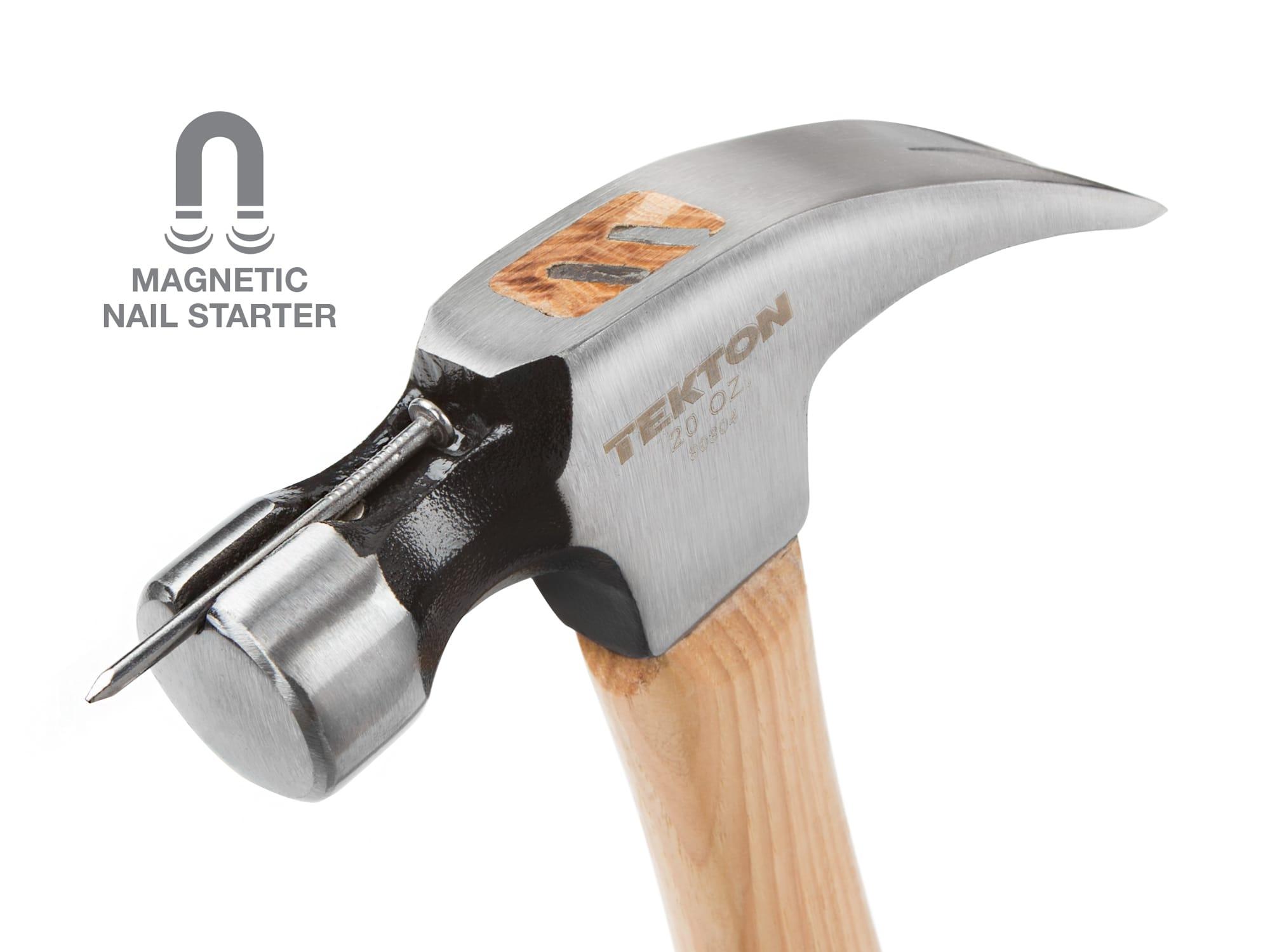 TEKTON 30304 20 oz. Hickory Handle Magnetic Head Rip Hammer