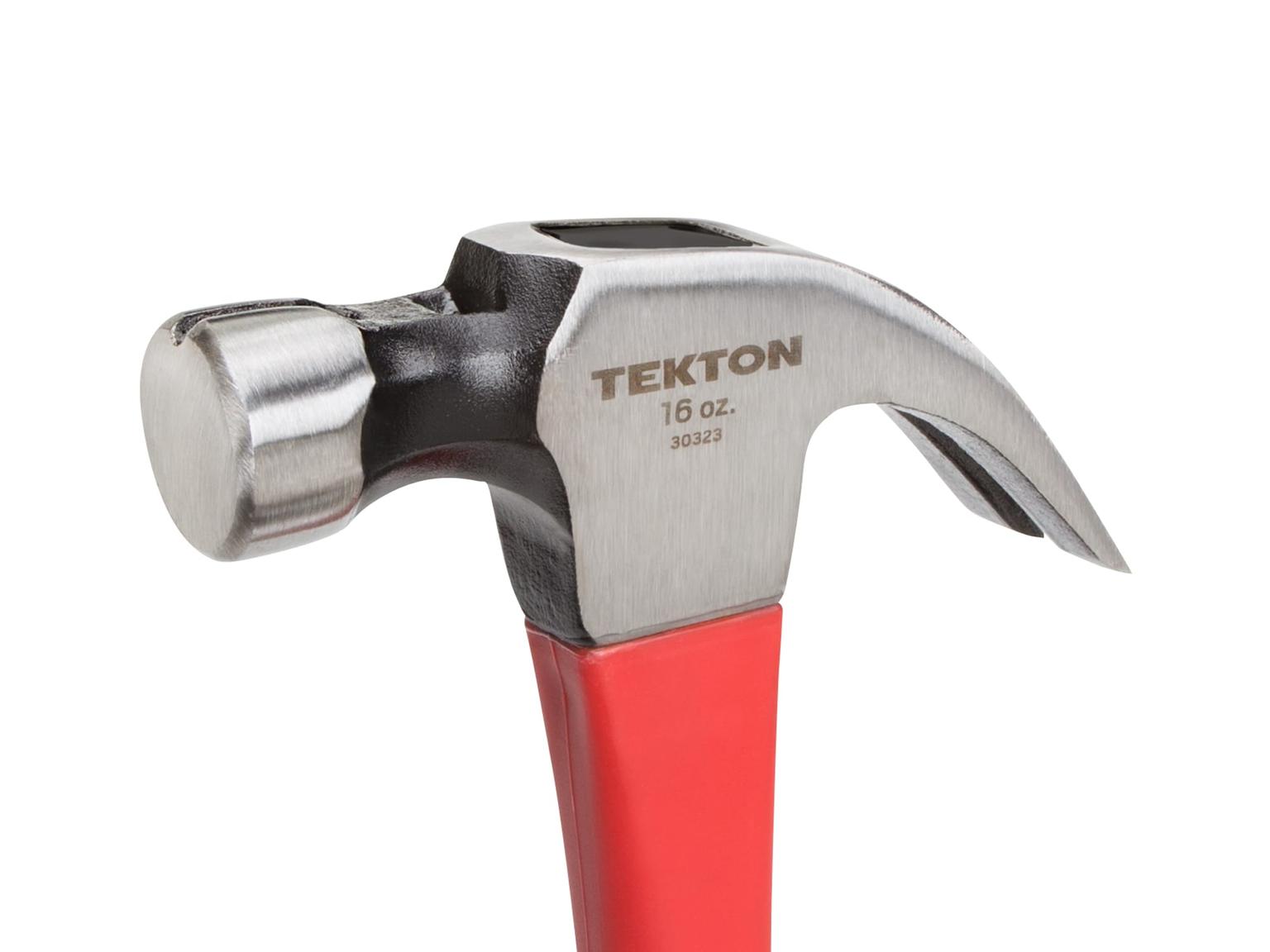 TEKTON 30323 16 oz. Jacketed Fiberglass Magnetic Head Claw Hammer