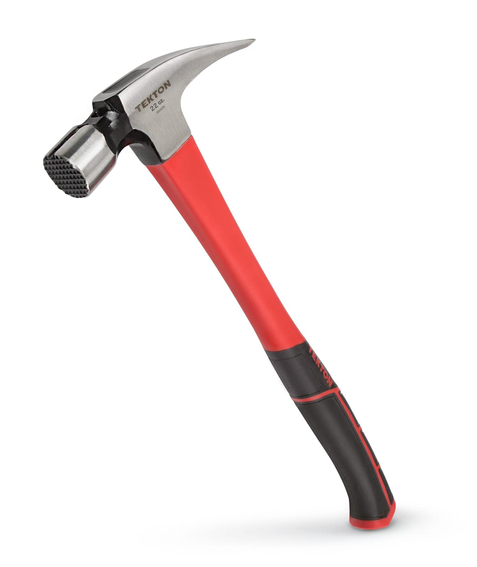 TEKTON 30325 22 oz. Jacketed Fiberglass Magnetic Head Framing Hammer