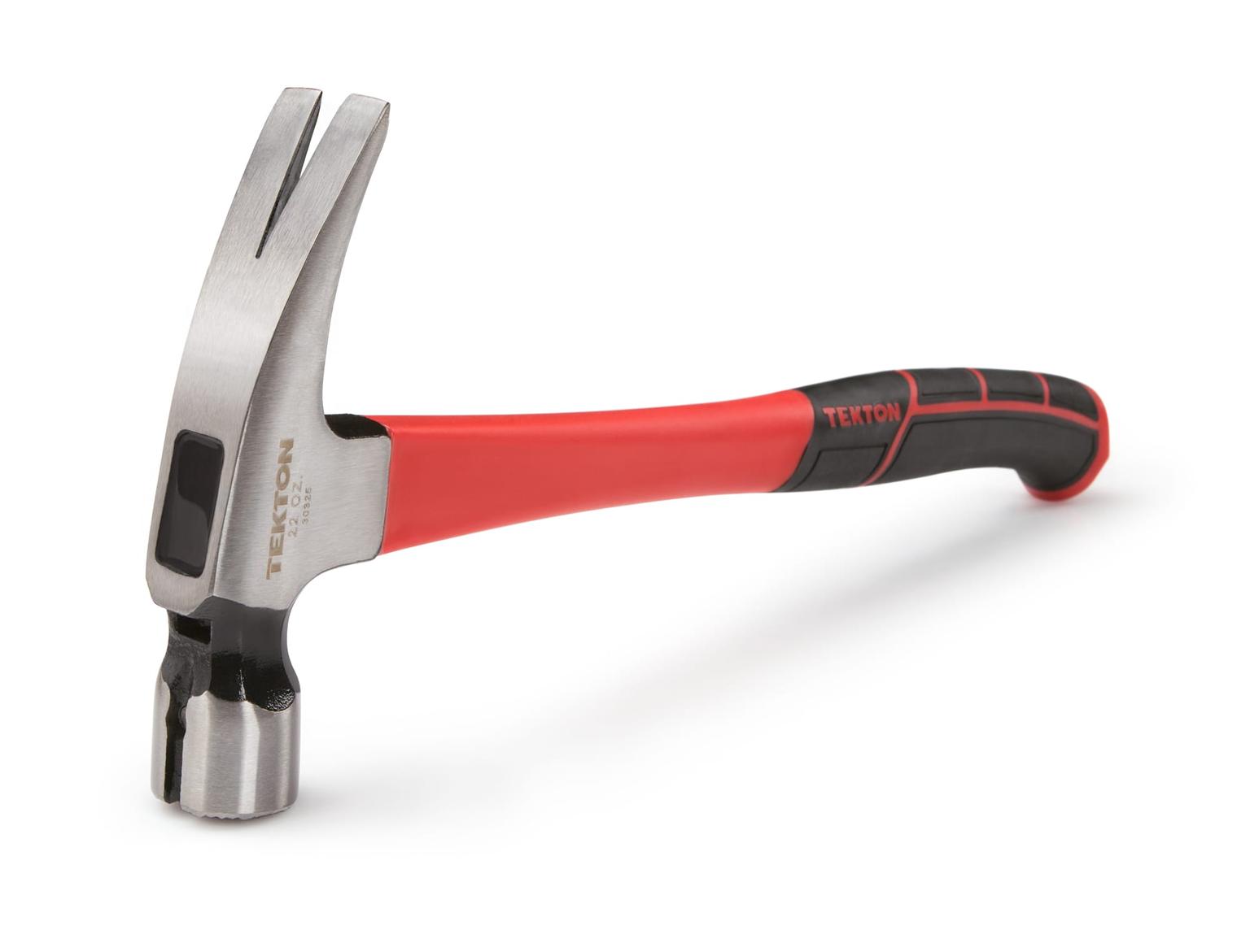 TEKTON 30325 22 oz. Jacketed Fiberglass Magnetic Head Framing Hammer