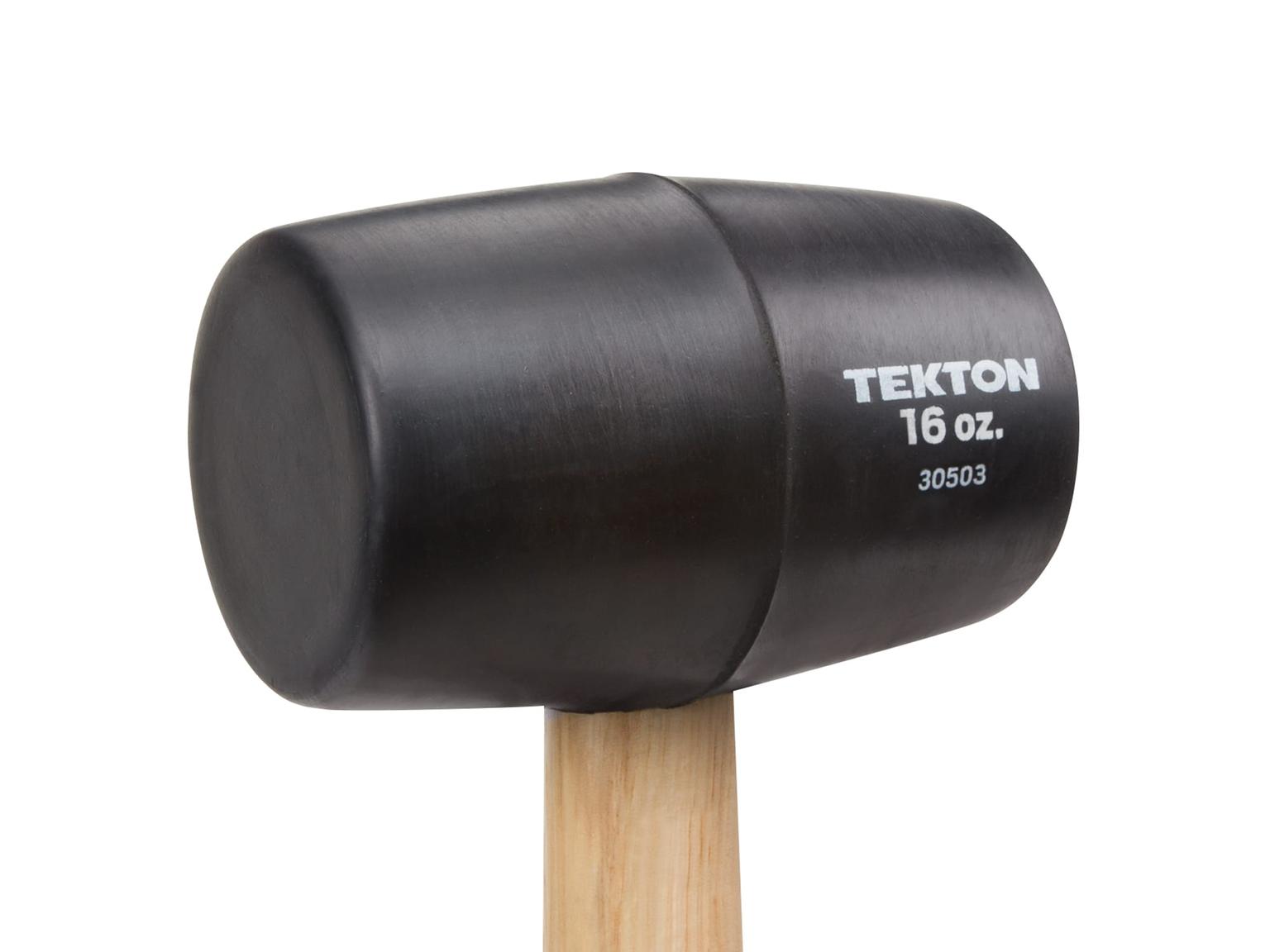 TEKTON 30508 Wood Handle Rubber Mallet Set, 3-Piece (8, 16, 32 oz.)