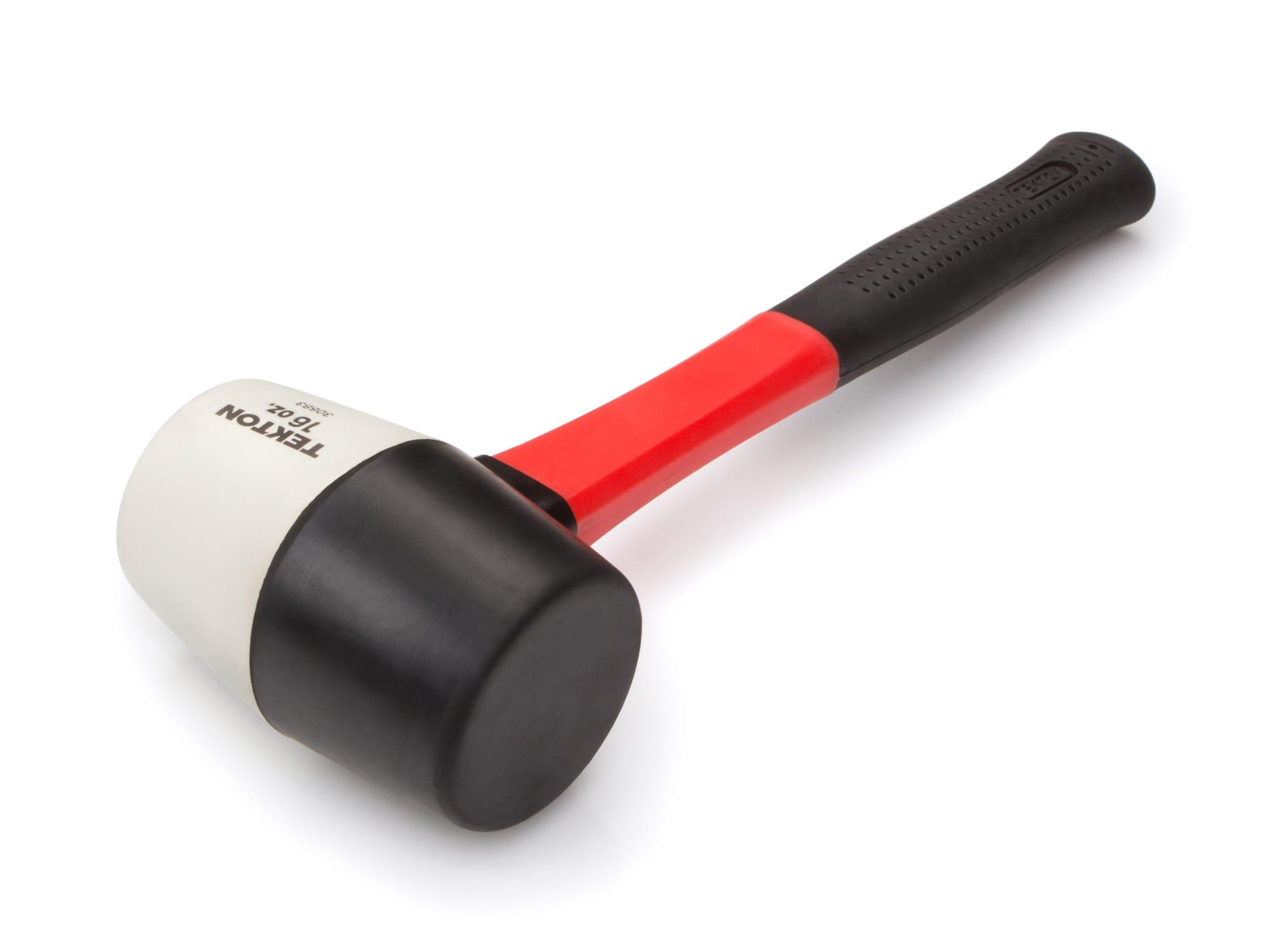 TEKTON 30683 16 oz. Fiberglass Handle White/Black Rubber Mallet
