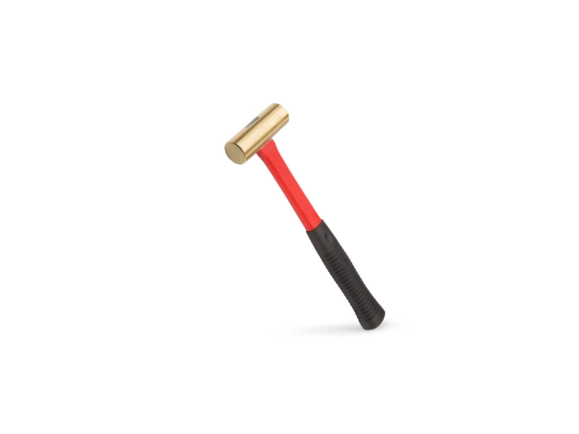 TEKTON 30903 16 oz. Jacketed Fiberglass Brass Hammer
