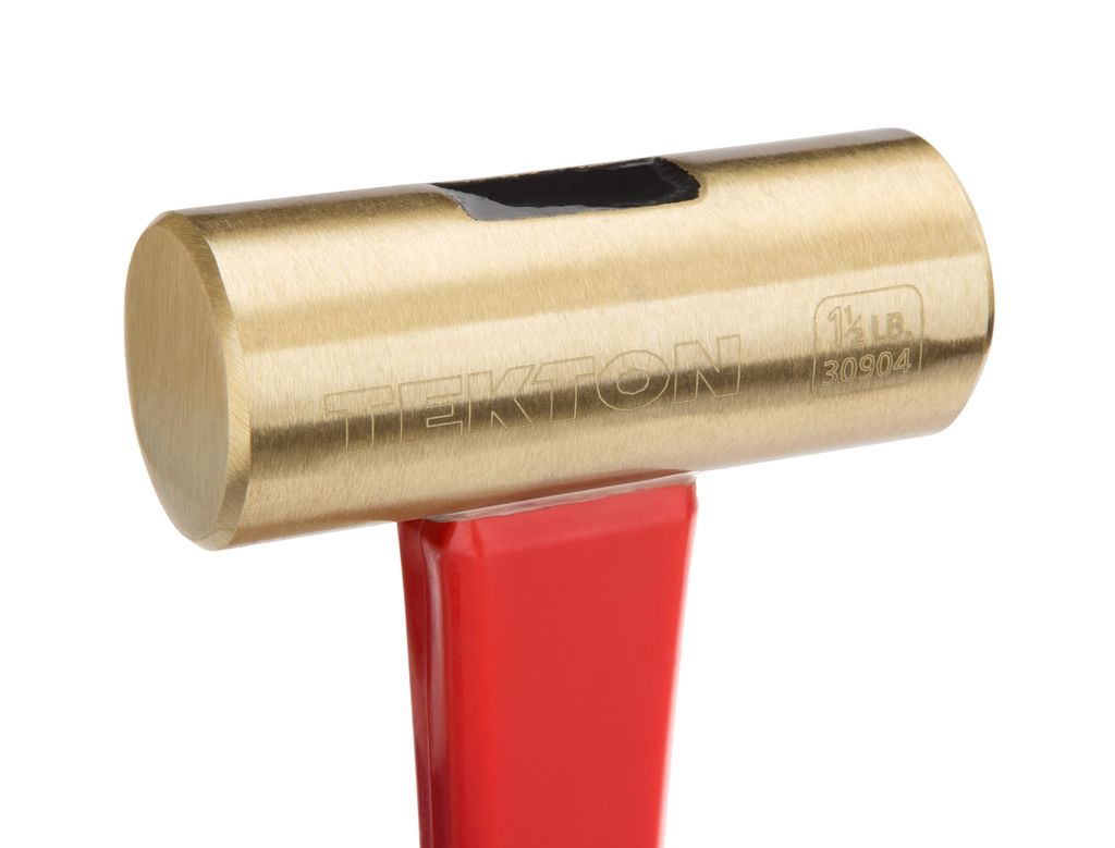 24 oz. Jacketed Fiberglass Brass Hammer TEKTON 30904