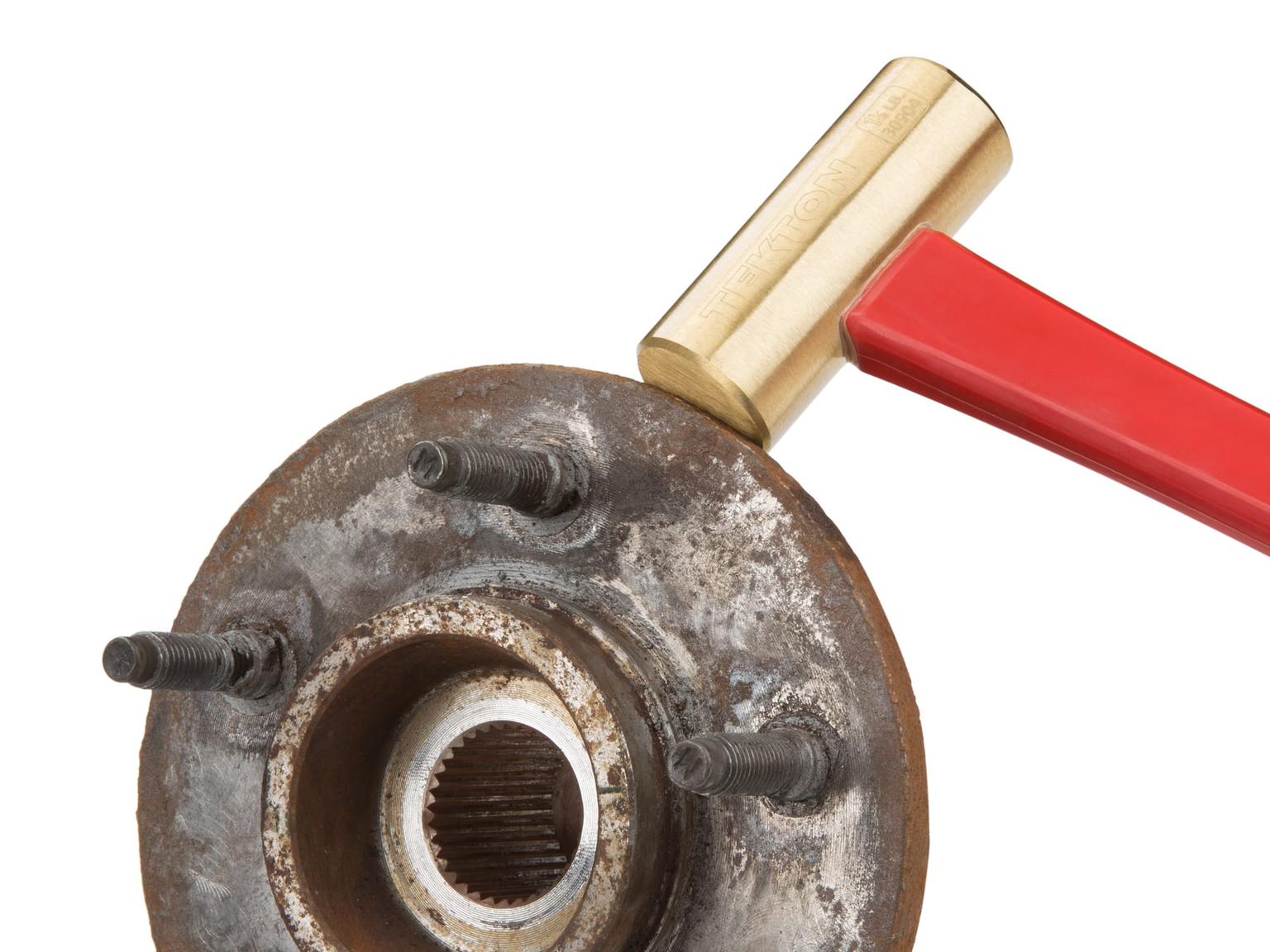 TEKTON 30904 24 oz. Jacketed Fiberglass Brass Hammer