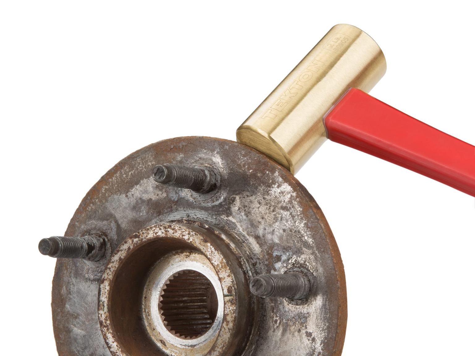 TEKTON 30905 32 oz. Jacketed Fiberglass Brass Hammer