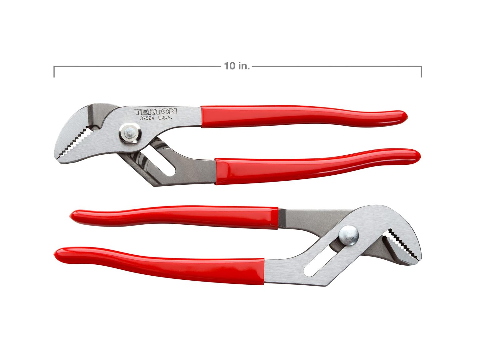 TEKTON 37524-T 10 Inch Groove Joint Pliers (1-1/2 in. Jaw)
