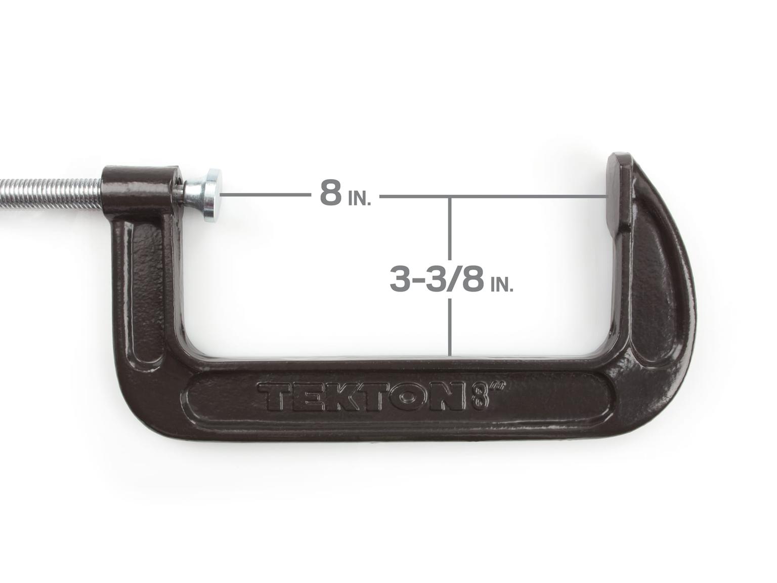 TEKTON 4031 8 Inch Malleable Iron C-Clamp